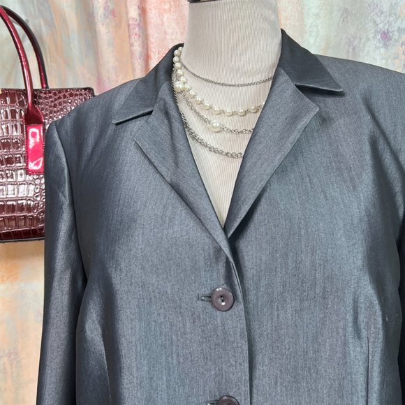 VTG📌Gerry Weber Timeless and Elegant Silver Gray Business Blazer -Suit Jacket - Picture 3 of 15